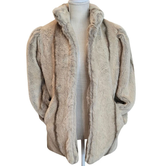 Faux Fur Women's Open Jacket Sz. Onesize - Picture 2 of 7